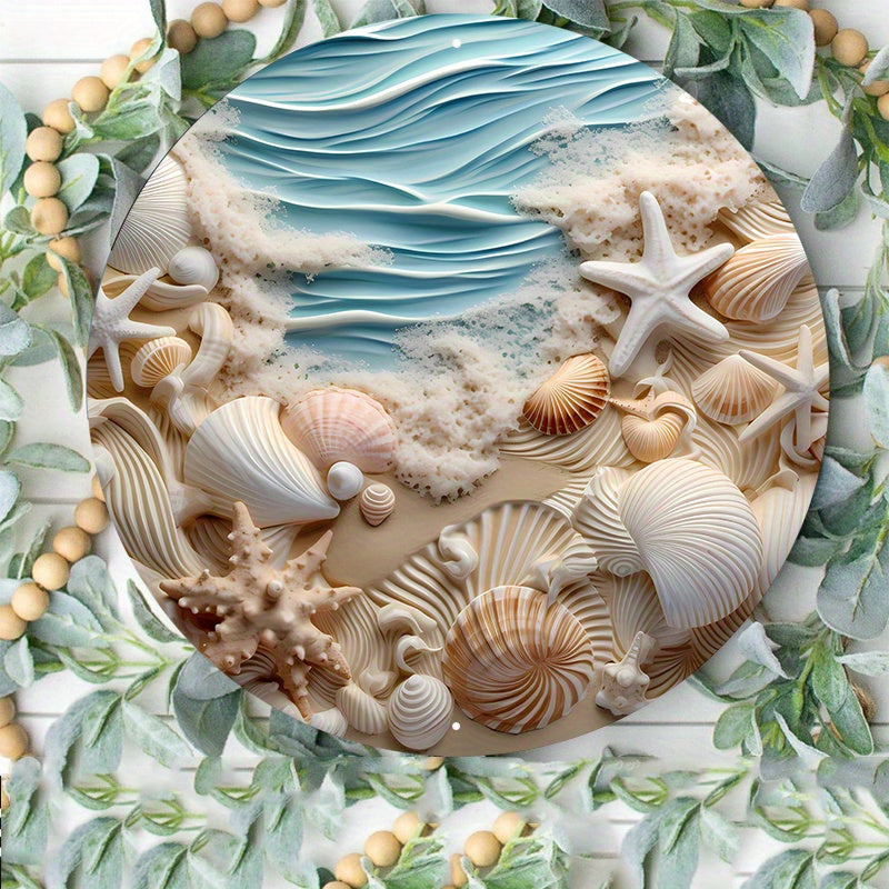 Seashell Wreath Decor with Coastal Design - Beachtique Beach Boutique Home Decor