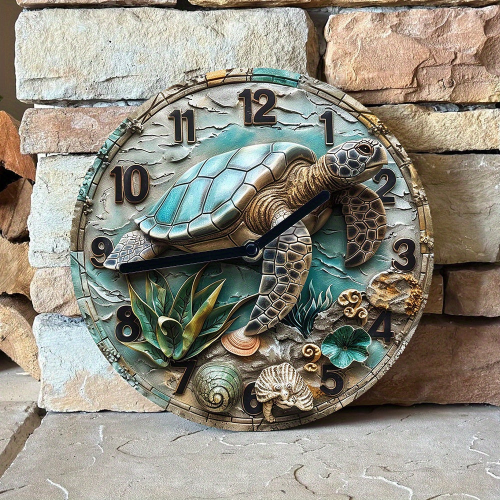 Make a Splash with this Unique Sea Turtle Design Wall Clock from Beachtique