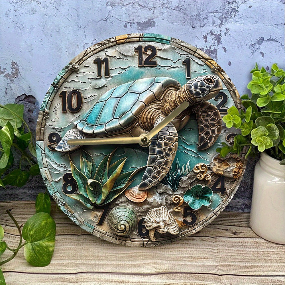 Make a Splash with this Unique Sea Turtle Design Wall Clock from Beachtique