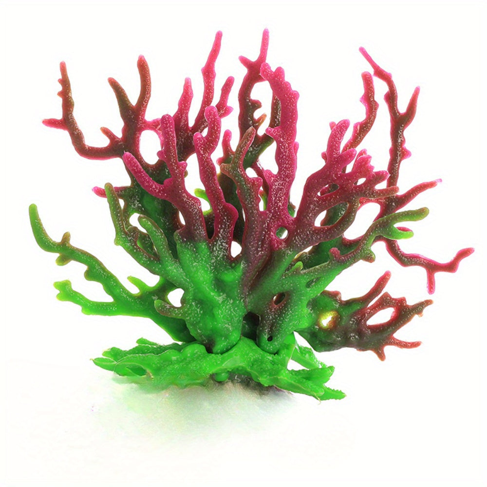 Green, Purple Coral Aquarium Decoration from Beachtique Beach Shop