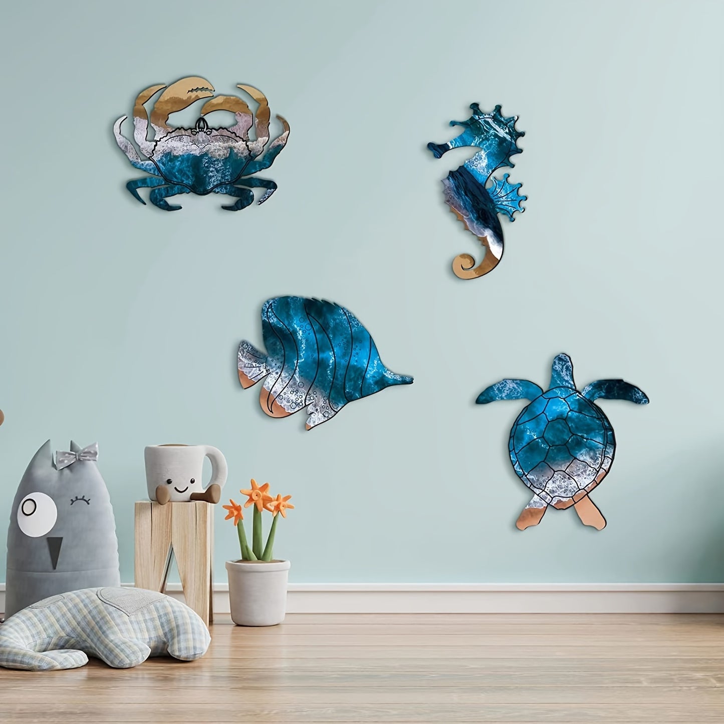 Ocean Animals Indoor/Outdoor Beach Decor Wall Decorations Beachtique Outdoor Decor