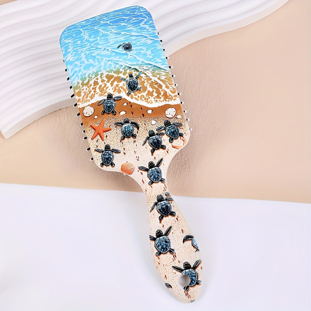 Baby Sea Turtles Going into Ocean Design Soft Bristle Hair Brush  from Beachtique Beach Boutique Bathroom Decor and Accessories