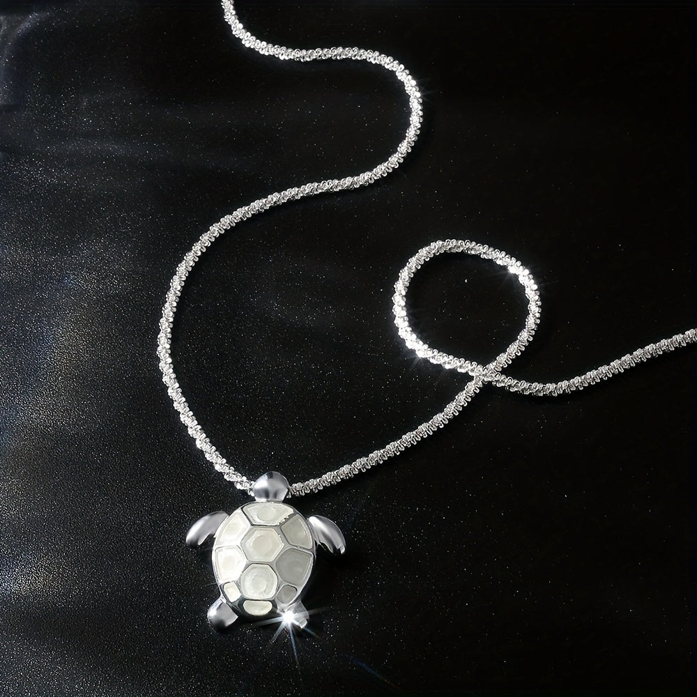 Glow-in-the-dark Turtle Pendant Necklace with Chain - Beachtique Jewelry