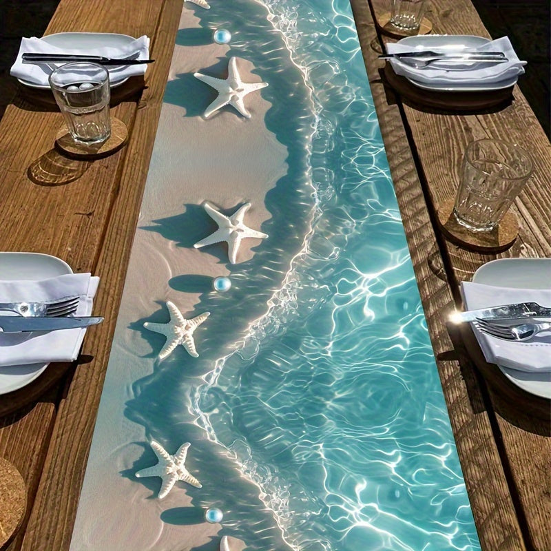 Lively Nautical Ocean Table Runner Beach Dining Room Home Decor from Beachtique