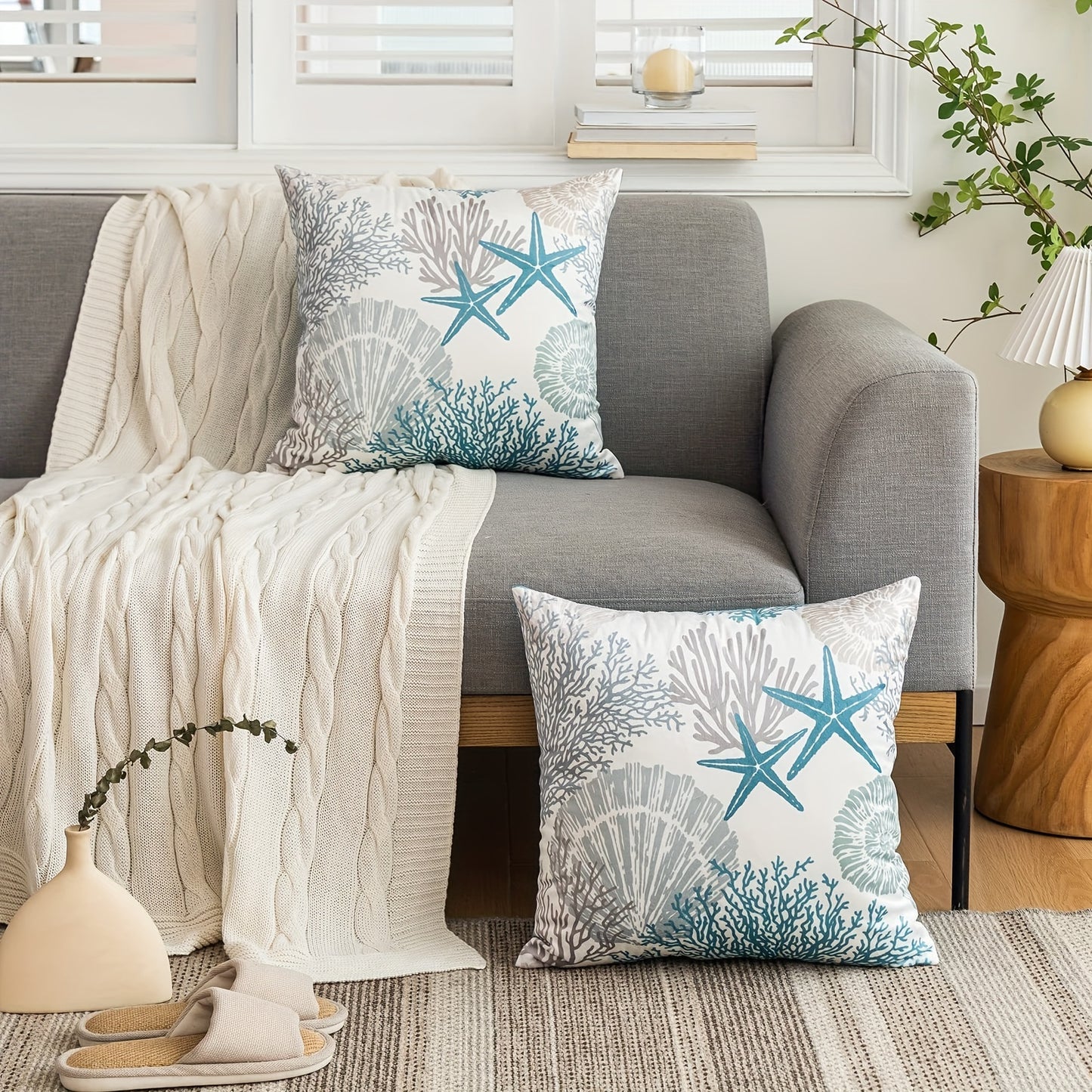 Super Soft Nautical Ocean Throw Pillow Covers