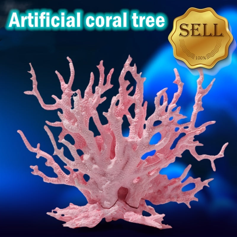 Vibrant Artificial Coral Ornament for Stunning Aquarium Landscapes from Beachtique