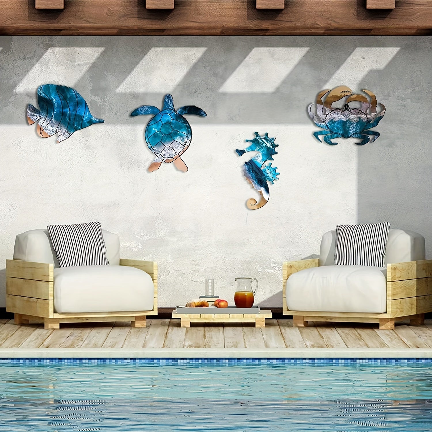 Ocean Animals Indoor/Outdoor Beach Decor Wall Decorations Beachtique Outdoor Decor