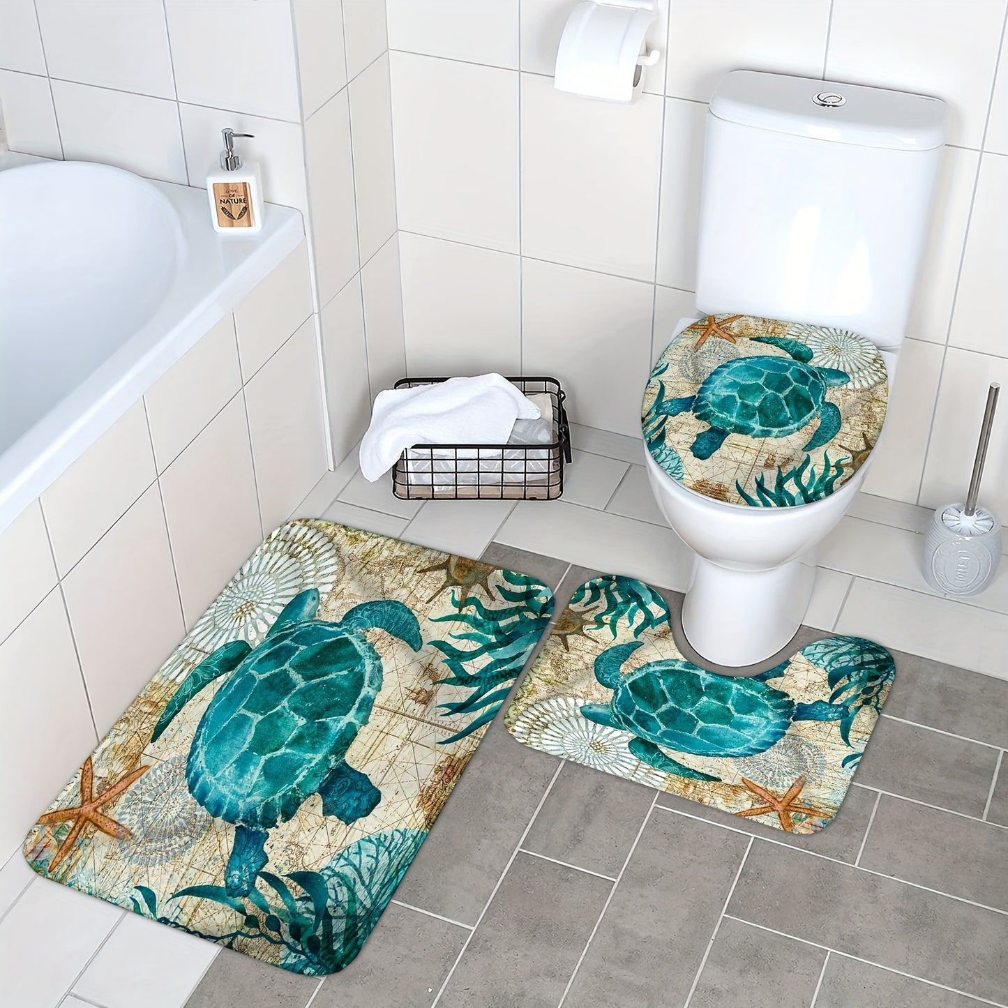 Sea Turtle Complete Bathroom Accessories for Bathroom Home Decor from Beachtique