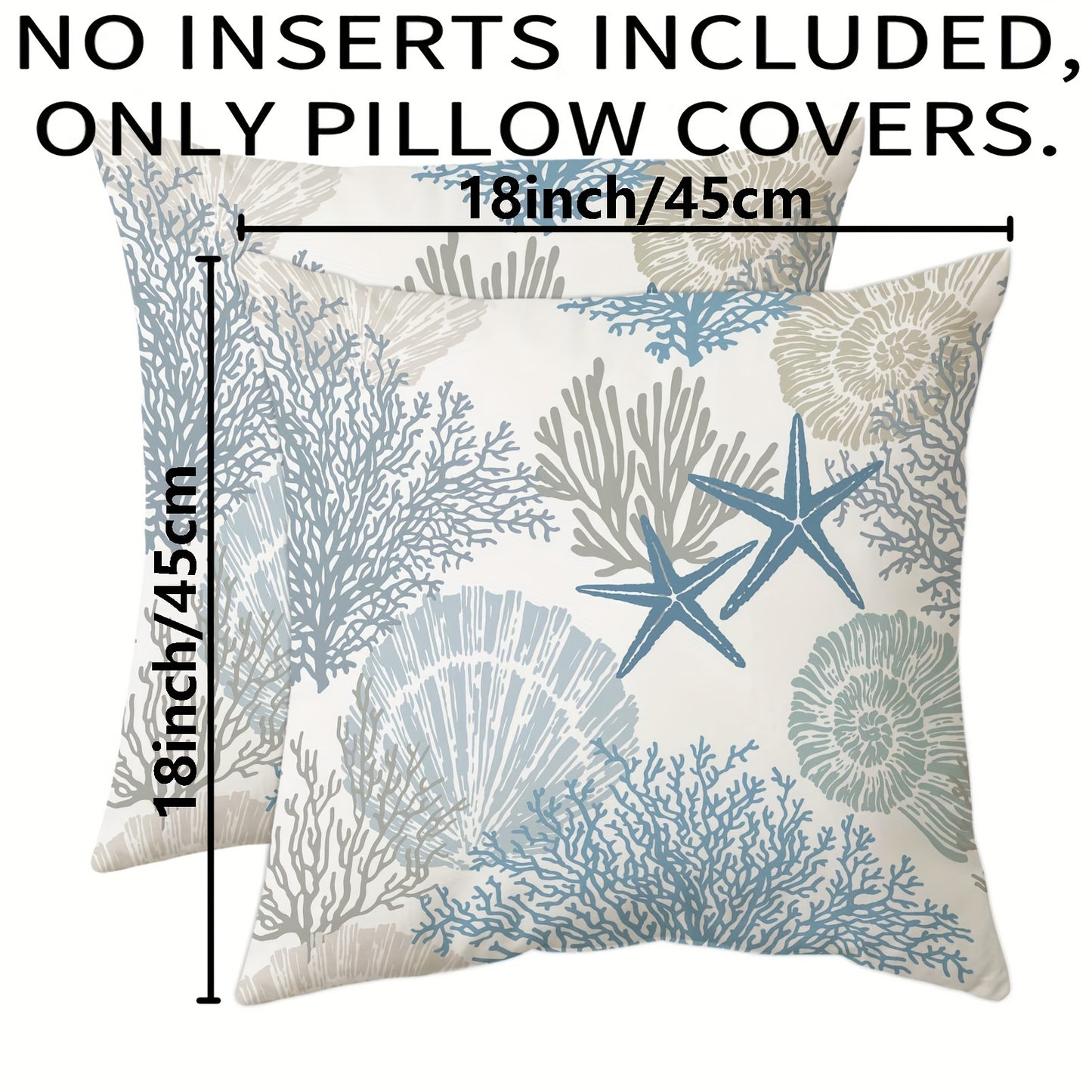 Super Soft Nautical Ocean Throw Pillow Covers