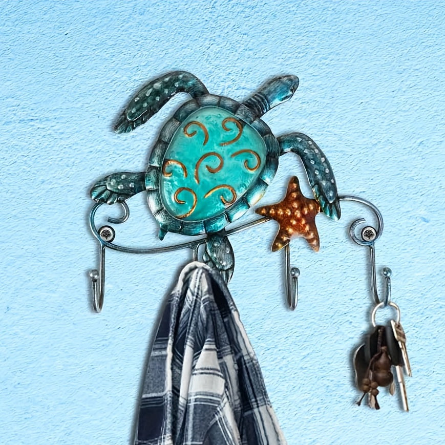 Turtle Shaped Key Hook Rack from Beachtique