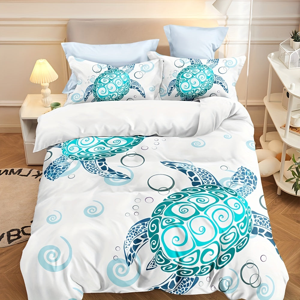 Comfy Turtle Print Duvet Cover Comfy Turtle Print Duvet Cover King 3-piece Set from Beachtique 