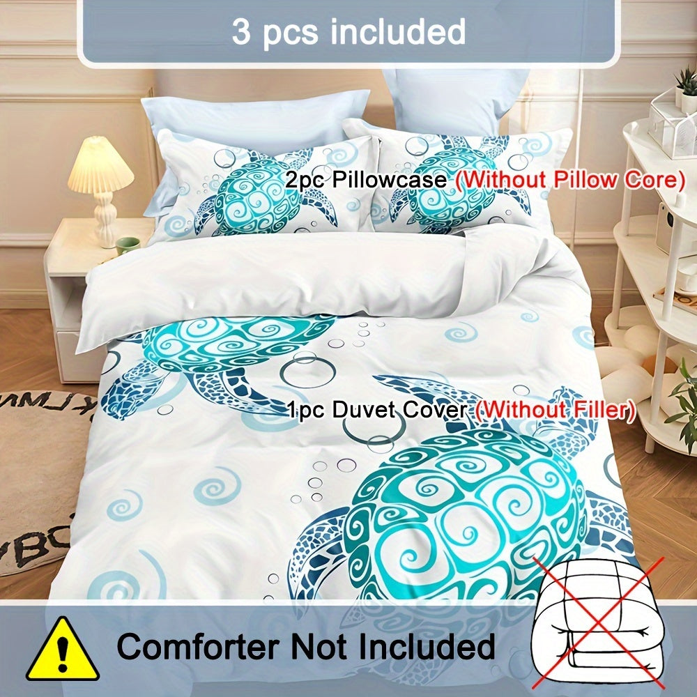 Comfy Turtle Print Duvet Cover Comfy Turtle Print Duvet Cover European Single  3-piece Set from Beachtique 