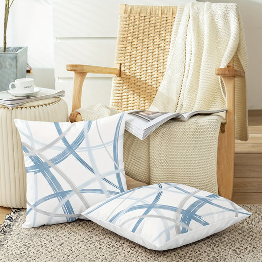 Contemporary Geometric Set of 2 Throw Pillow Covers from Beachtique