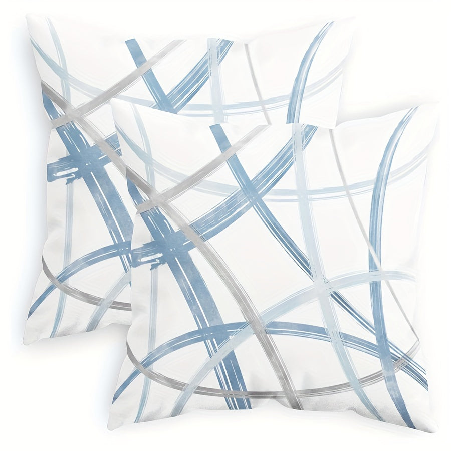 Contemporary Geometric Set of 2 Throw Pillow Covers from Beachtique