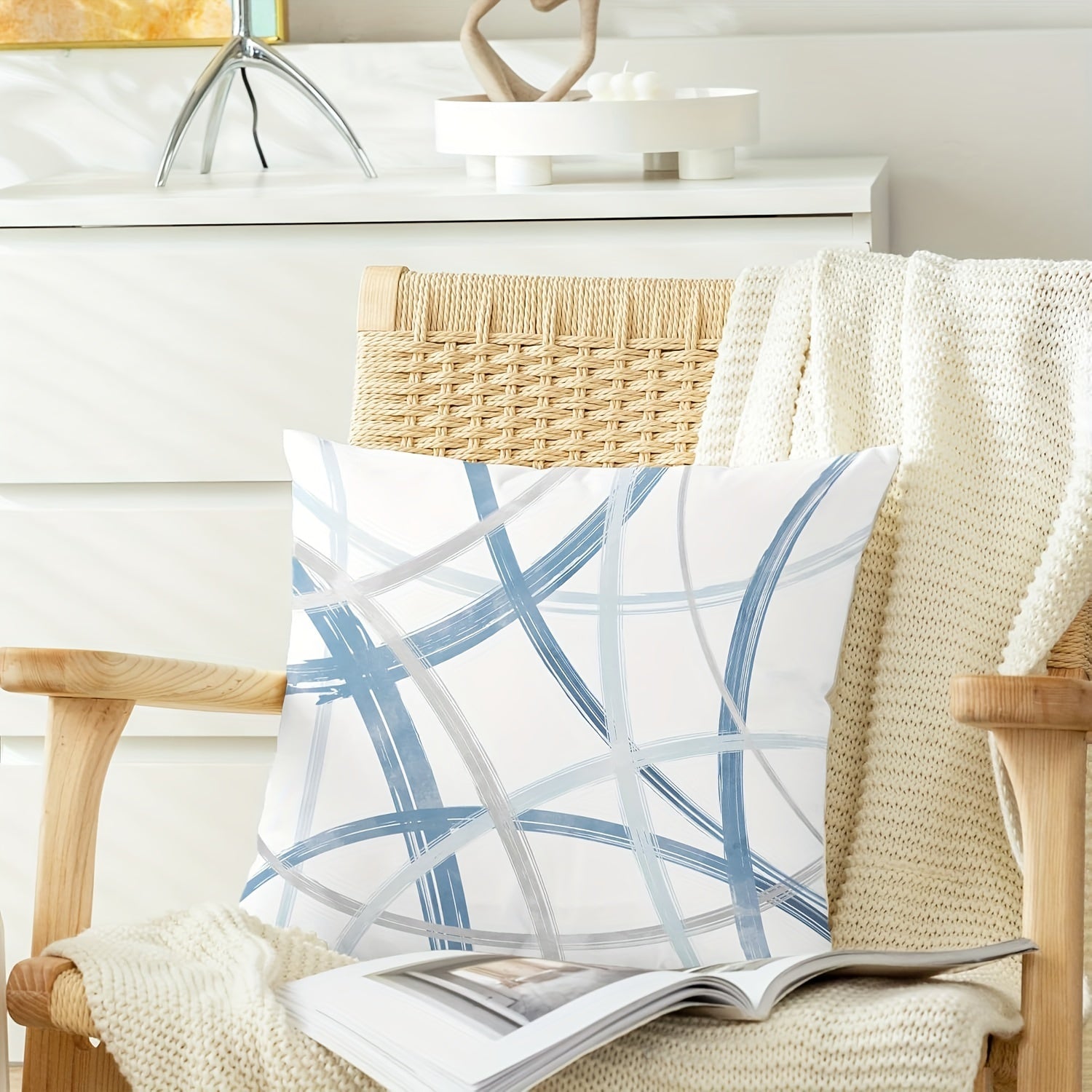 Contemporary Geometric Set of 2 Throw Pillow Covers from Beachtique