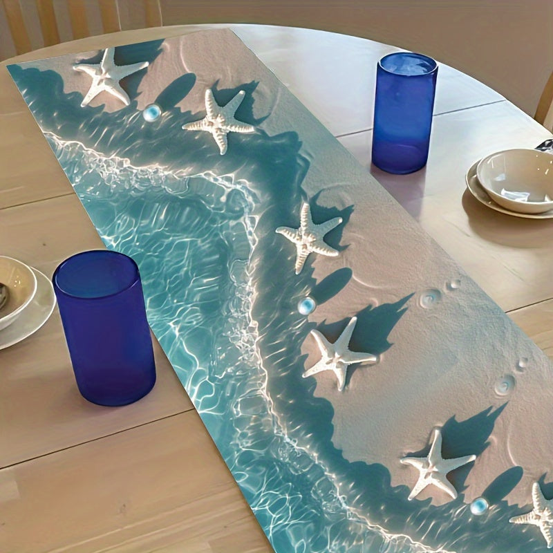 Lively Nautical Ocean Table Runner Beach Dining Room Home Decor from Beachtique