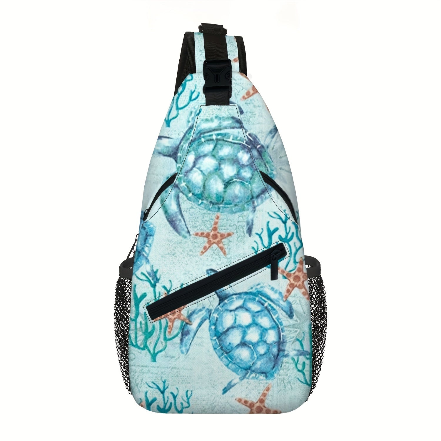 Stylish Aqua Sea Turtle Crossbody Sling Bag from Beachtique