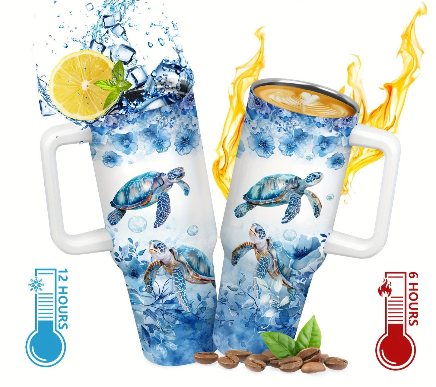 seaturtle insulated tumbler hot cold drinks temperature