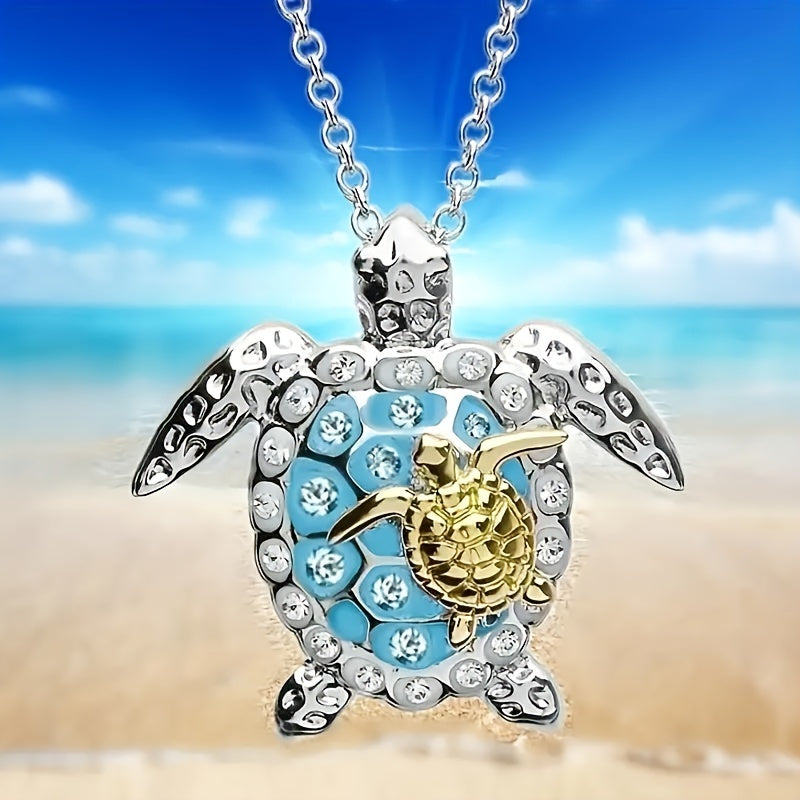 Shiny Sea Turtle Necklace - Beachtique Jewelry