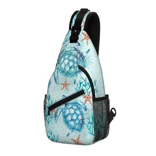 Stylish Aqua Sea Turtle Crossbody Sling Bag from Beachtique