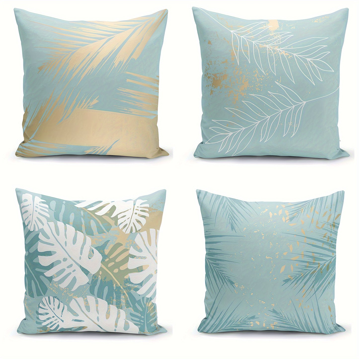 Tropical Leaf Pattern Throw Pillow Covers from Beachtique